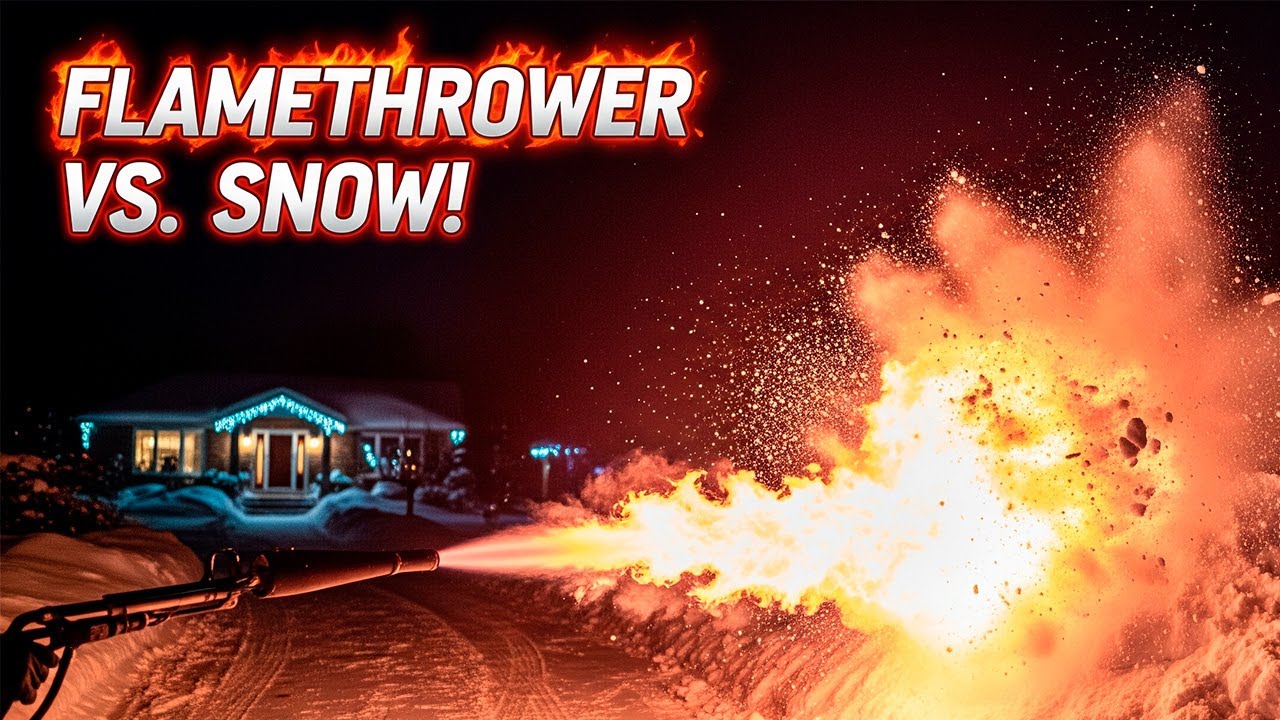 Flamethrower vs. Snow! Epic Science & Fiery Future