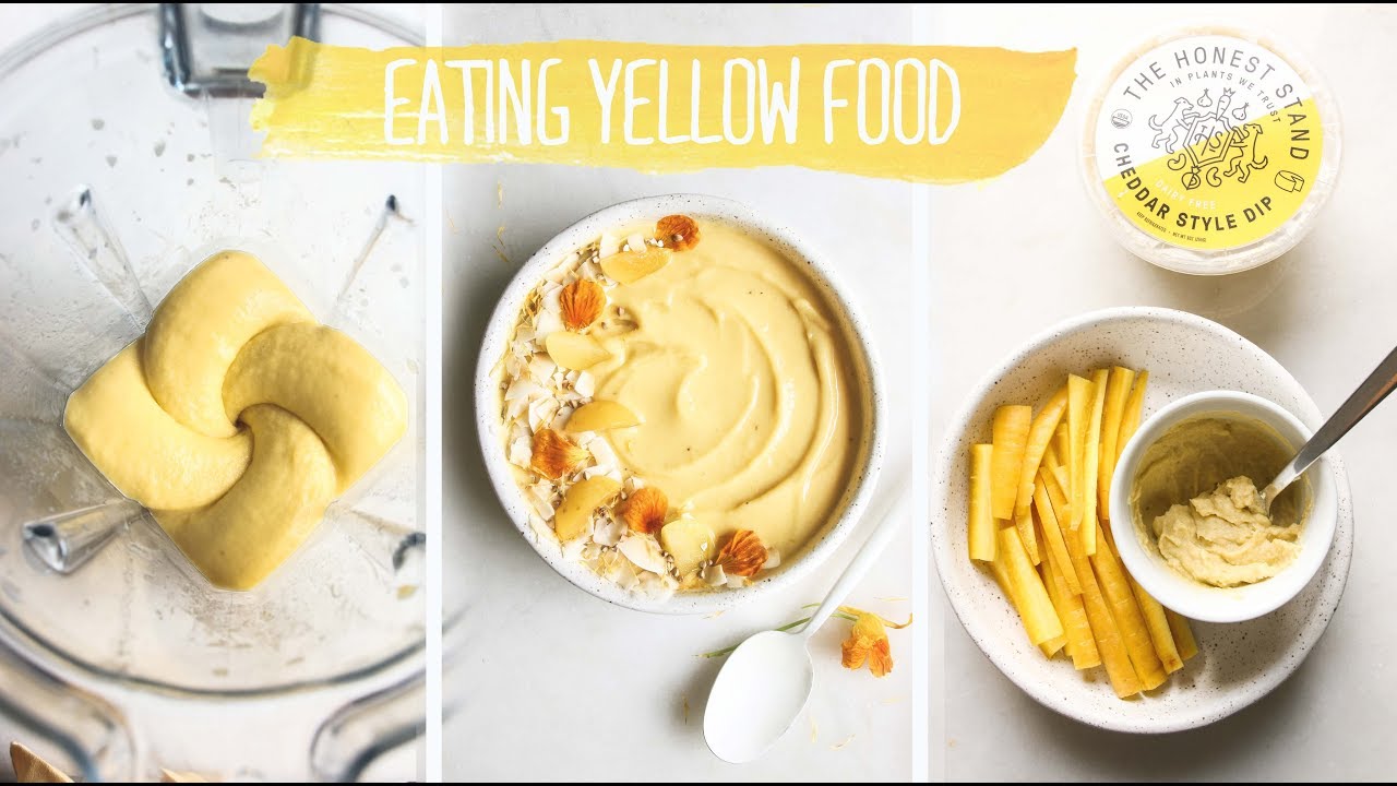 Eating YELLOW Food for 24 Hours 🍌🍋🌞 | 