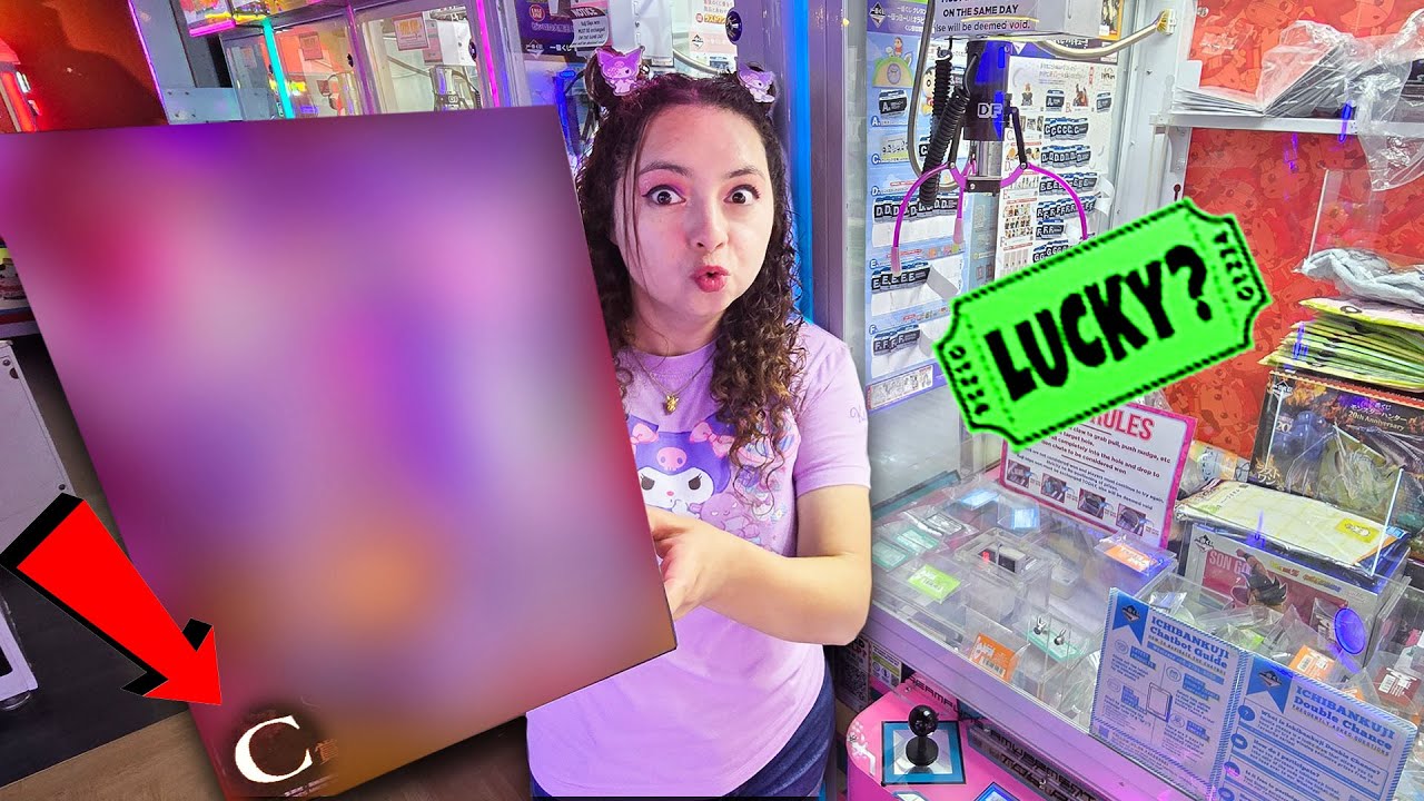 We WON a Big Prize from this Kuji Lucky Ticket Claw Machine!