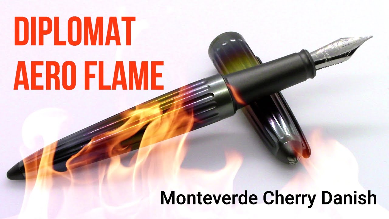 Diplomat Aero Flame / Monteverde Cherry Danish / Fountain Pen Review