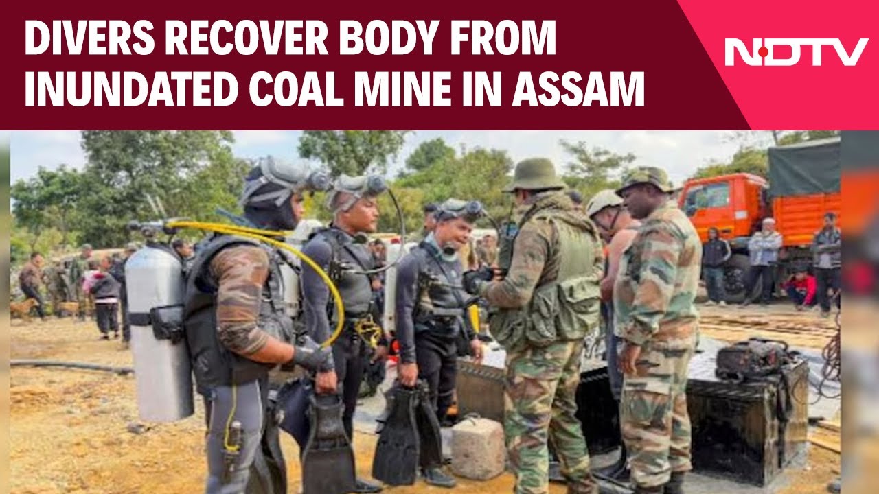 Assam Coal Mine News | Divers Recover Body From Inundated Coal Mine In Assam, Many Still Trapped