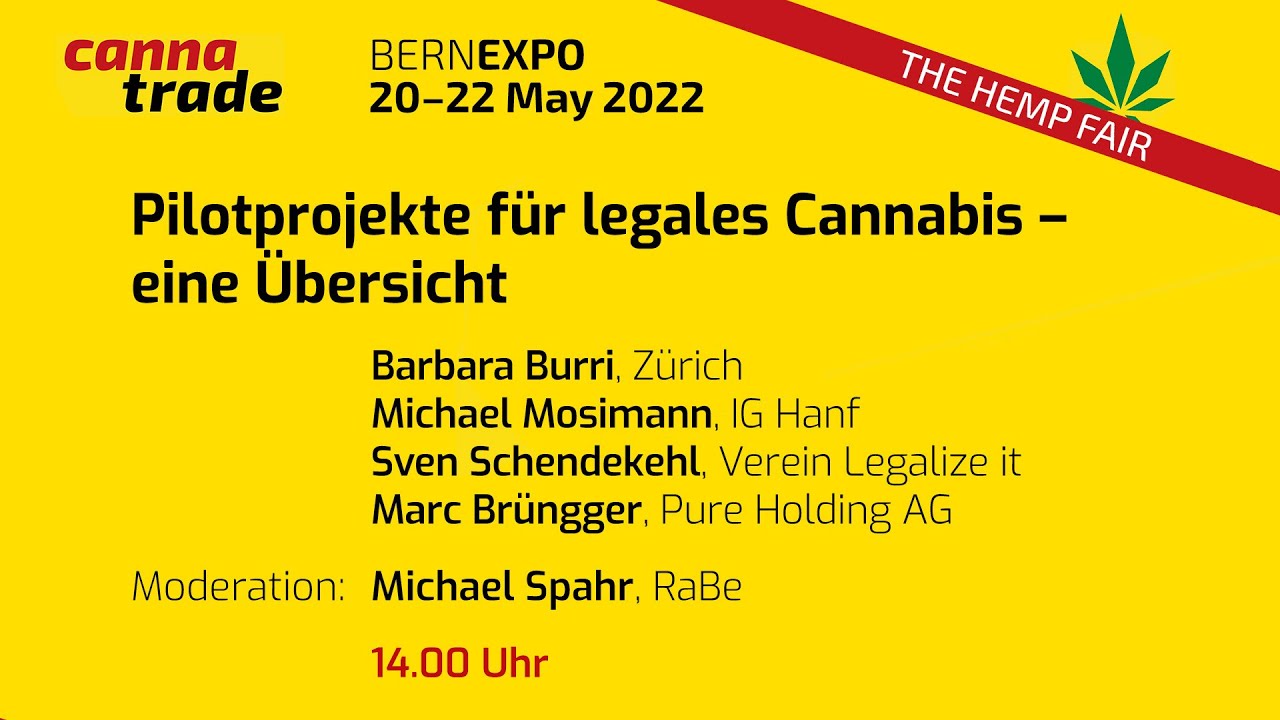 CannaTrade 2022 - Podium: Pilotprojekte f&uuml;r legales Cannabis - eine &Uuml;bersicht