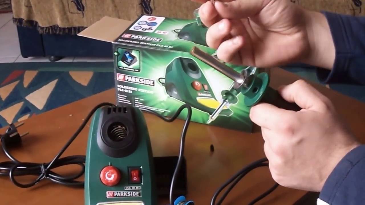 Soldering station PLS 48 B1 PARKSIDE overview - unboxing
