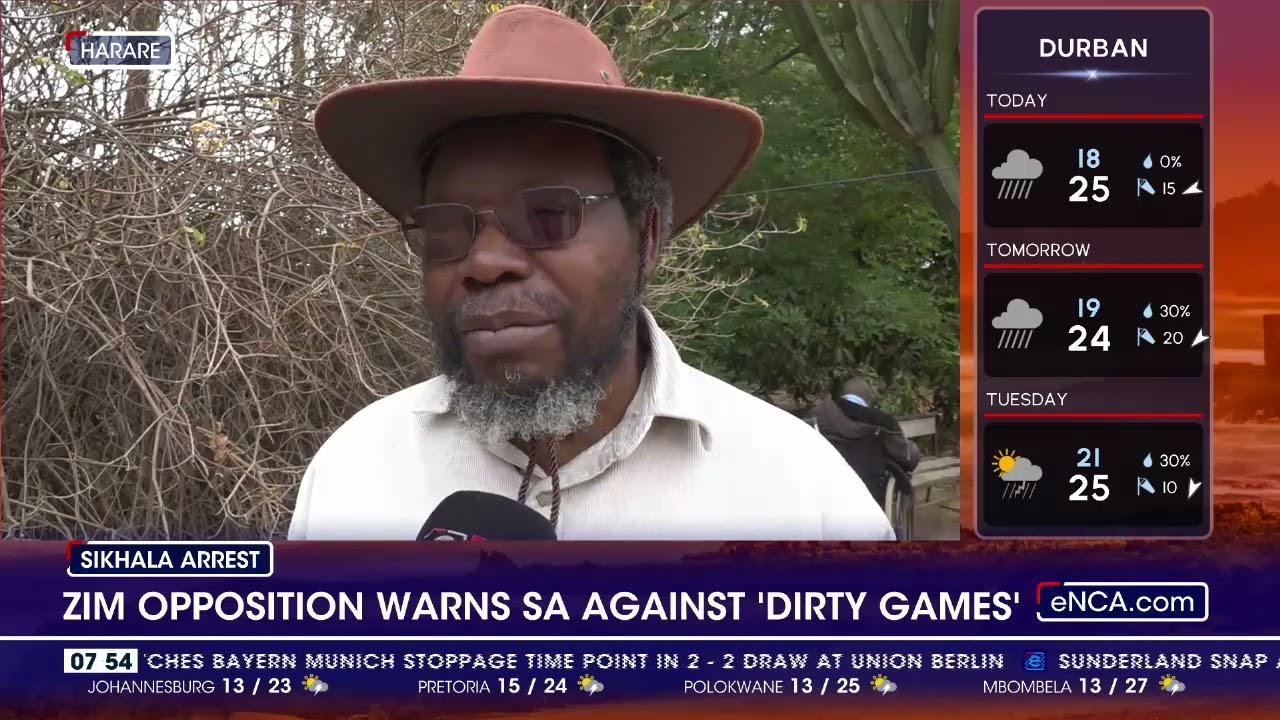 Sikhala arrest |  Zim opposition warns SA against 'dirty games'