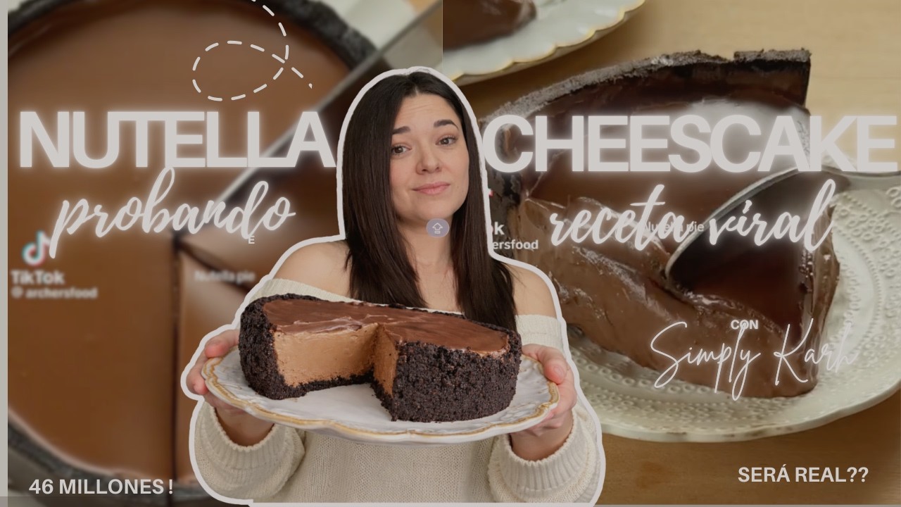 PONIENDO A PRUEBA RECETAS de TIKTOK. NUTELLA CHEESCAKE CON 46 MILLONES! PERO...VALE LA PENA?🍫🔥