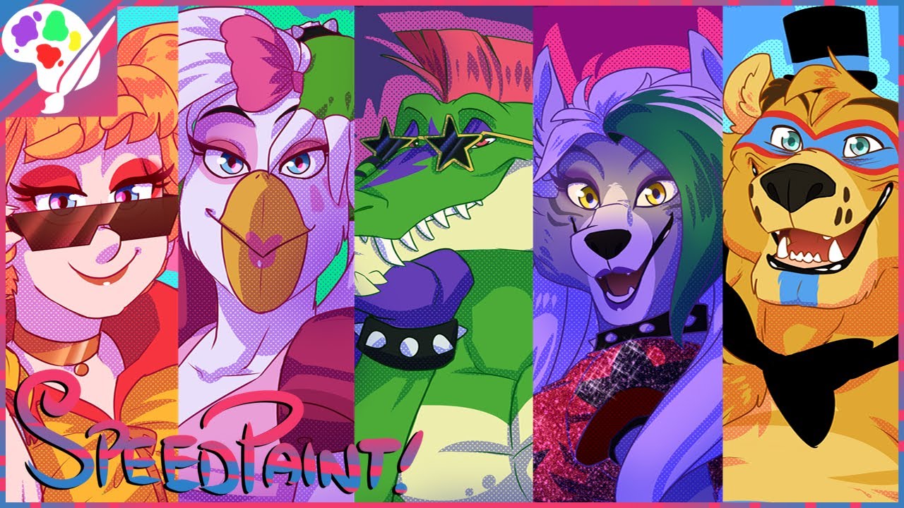 FNAFNG | Los Glamrock llegaron! | SpeedPaint