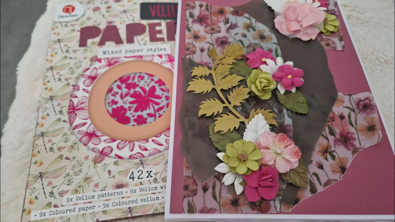 Mini album avec paper pad vellum de chez action #minialbumscrap #action #scrapbooking