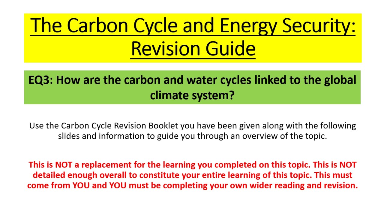 География уровня A в Edexcel - Carbon Cycle EQ3
