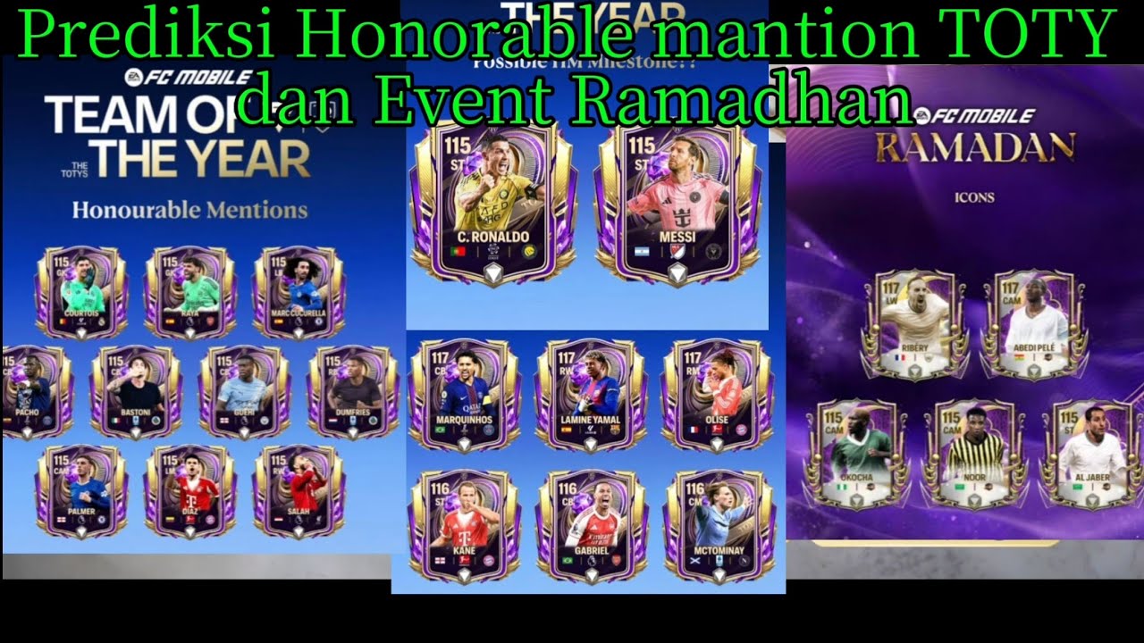 Prediksi Player Honorable mention TOTY, ada CR7 dan Messi dan event baru Ramadhan