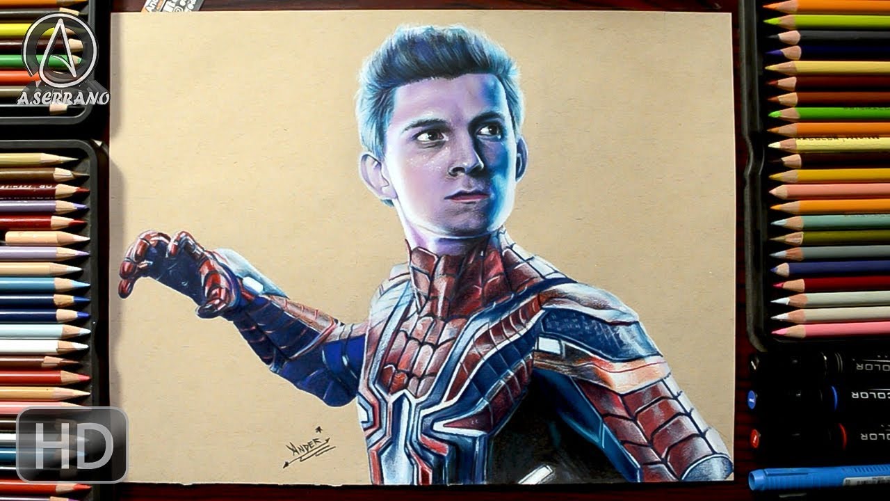 CÓMO DIBUJAR AL HOMBRE ARAÑA A COLOR/SPIDER-MAN/ INFINITY WAR
