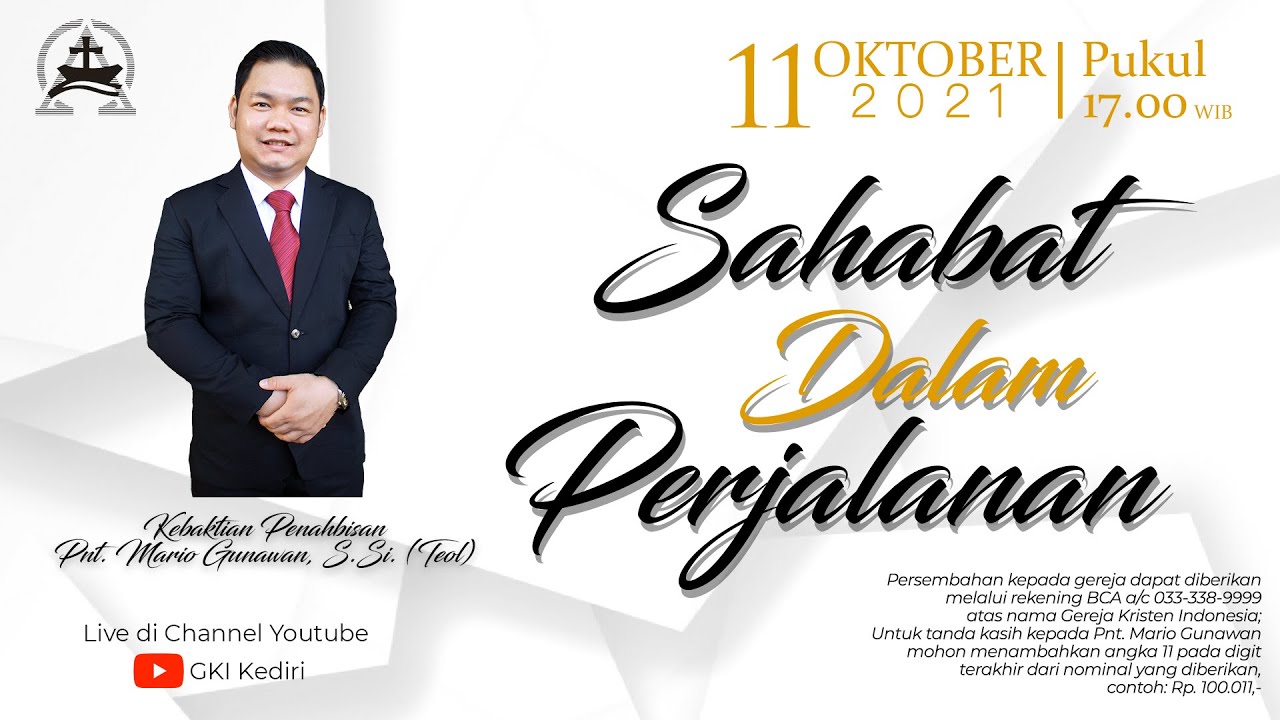 KEBAKTIAN PENAHBISAN PENDETA GKI KEDIRI |Pnt. Mario Gunawan, S.Si. (Teol)| SAHABAT DALAM PERJALANAN