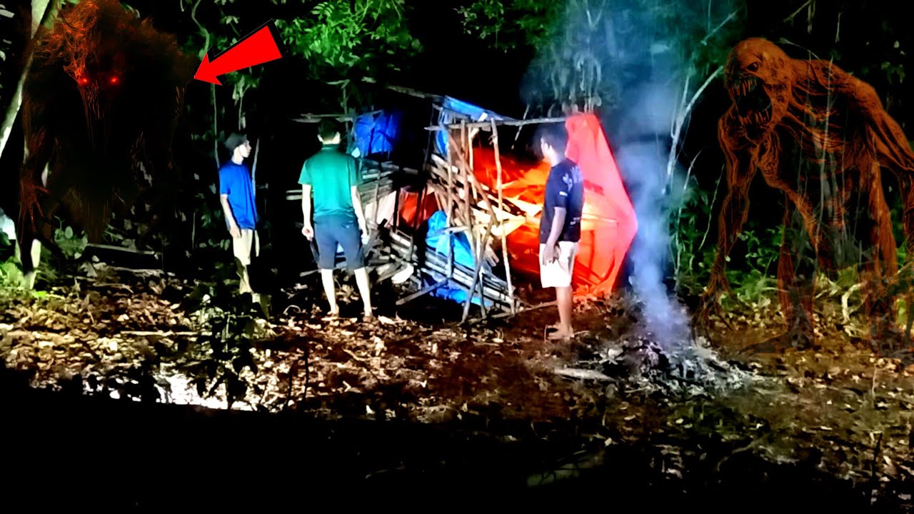 Camping di bawah pohon 🌲 paling angker, tiba2 pondok kami hancur oleh makhluk paling mengerikan😱😱