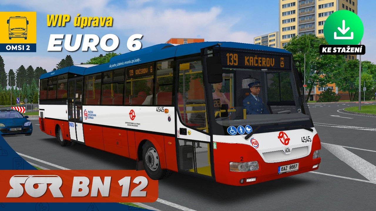 OMSI 2 #194 - DPP Sorka BN 12 €6 v Praze na lince 139 (DOWNLOAD) má to ještě chyby!
