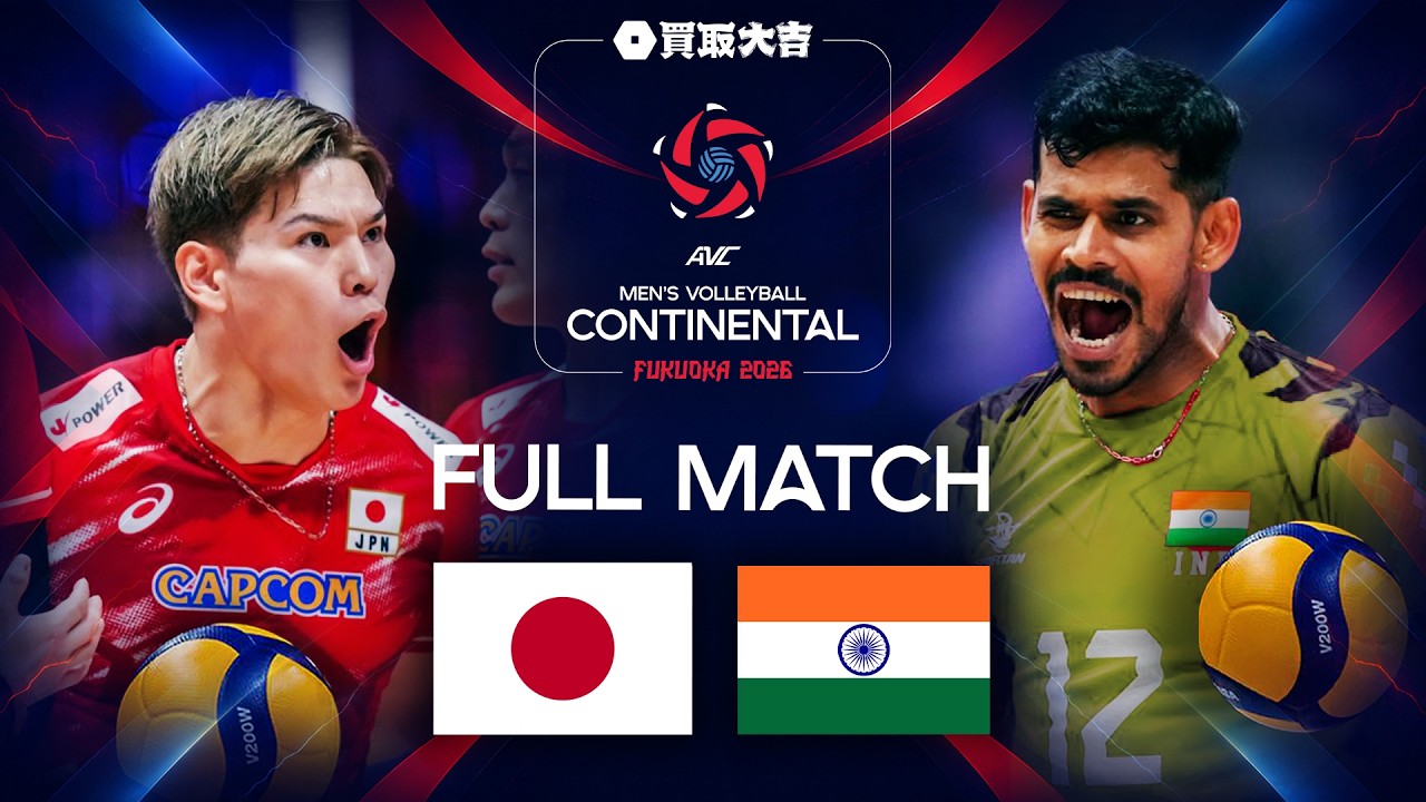 Japan 🇯🇵 vs. India 🇮🇳  - Quarter Final | AVC Continental Championships 2026 Full Match