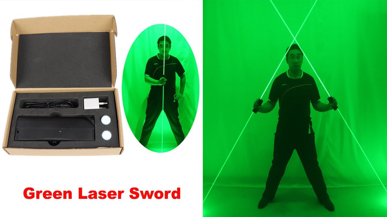 Mini Dual Direction Green Laser Sword For Laser Man Show 532nm 200mW Double Headed Wide Beam Laser