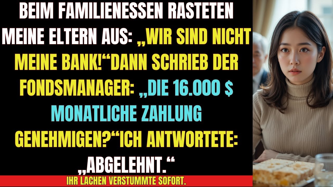 👉 „Meine Eltern schrien: ‚Wir sind nicht deine Bank!‘ Sekunden später verstummte ihr Lachen …“