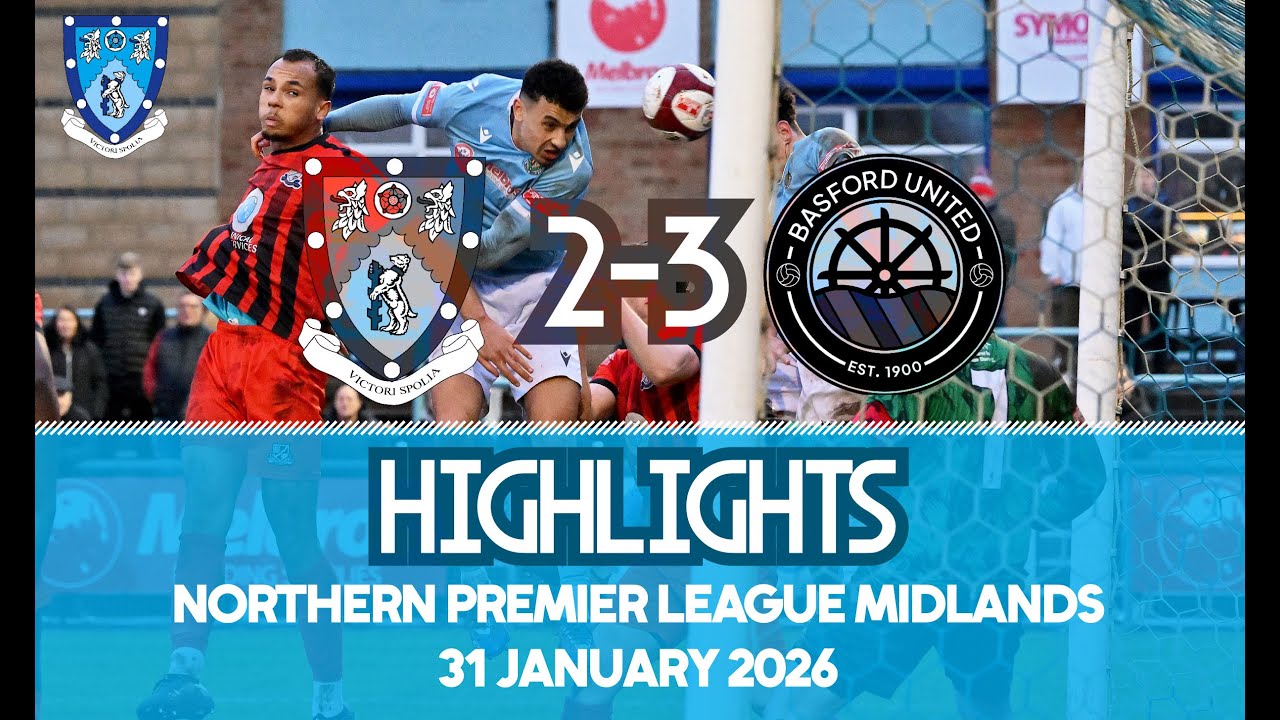 Rugby Town 2-3 Basford United - 31/01/26 - Northern Premier League Midlands - Match Highlights