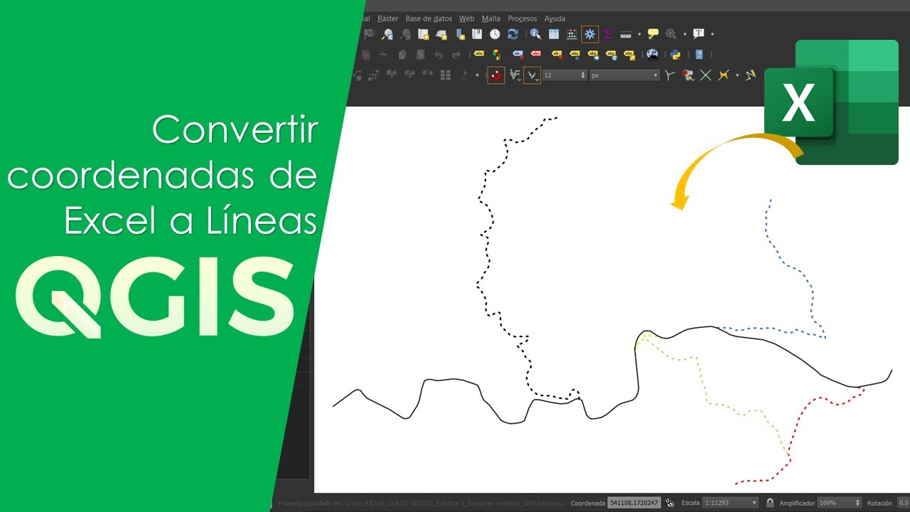 Convertir Coordenadas de Excel a Líneas en QGIS