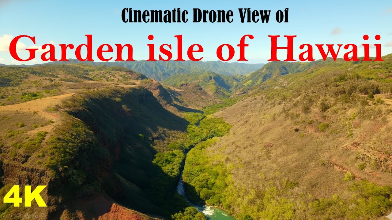 Cinematic KAUAʻI- The garden island of Hawaii from Above: Waimea Canyon & The Stunning Coastline