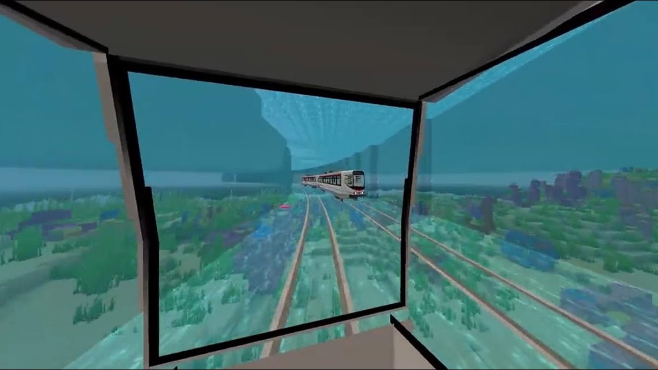 Minecraft Transit Railway 1.18.2: Underwater-Route(Front View)
