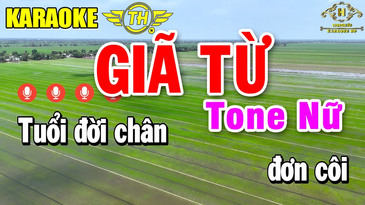 Giã Từ Karaoke Tone Nữ ( Em ) Nhạc Sống Siêu Hay | Trọng Hiếu