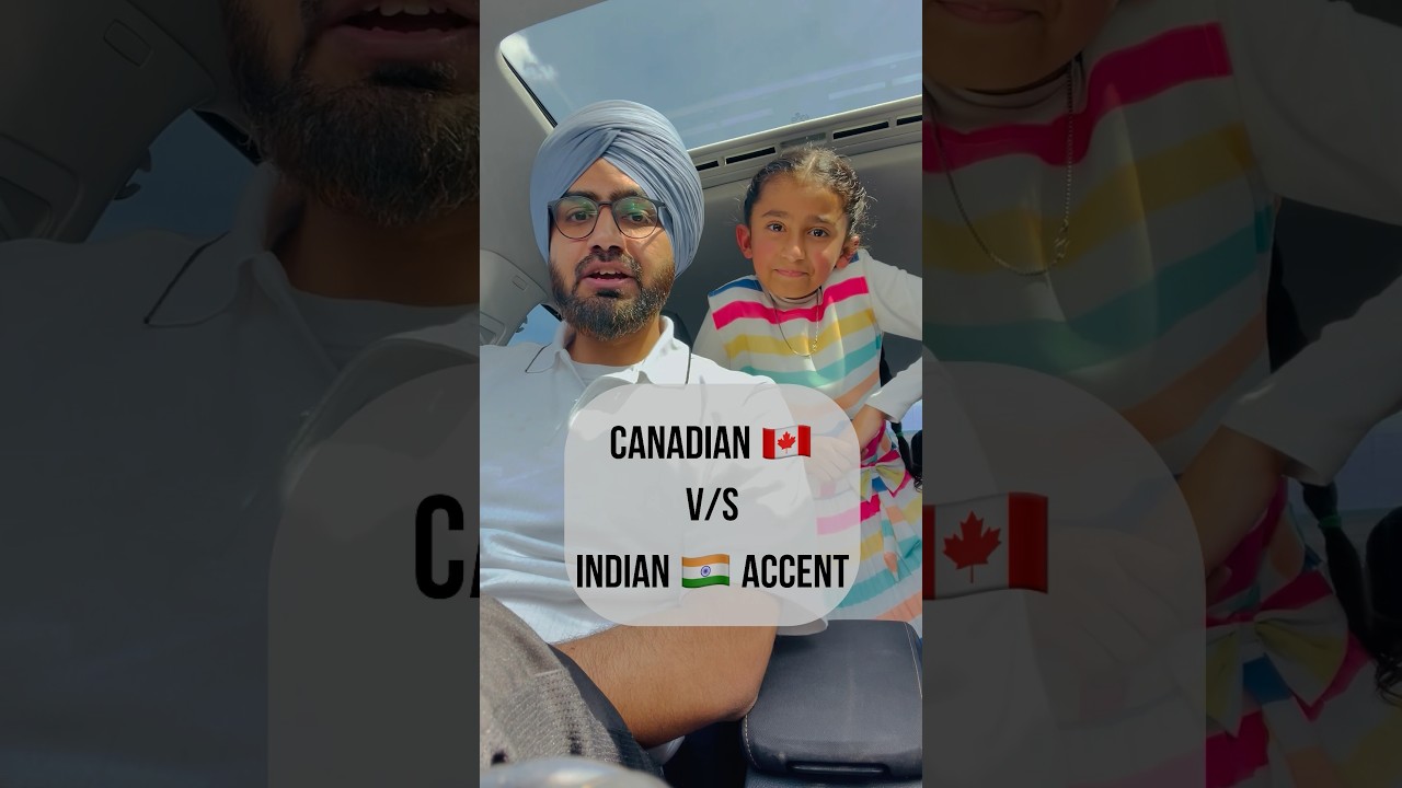 Indian 🇮🇳 v/s Canadian 🇨🇦 Accent | #canada #youtubeshorts #trending #foryou #shorts