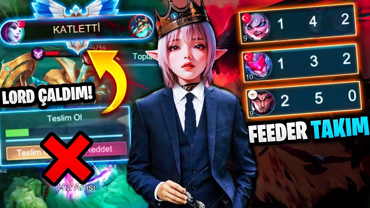4 FEEDER'I LORD ÇALIP TEK BAŞIMA TAŞIMAK! HARD MODE! 1VS 9 SELENA!