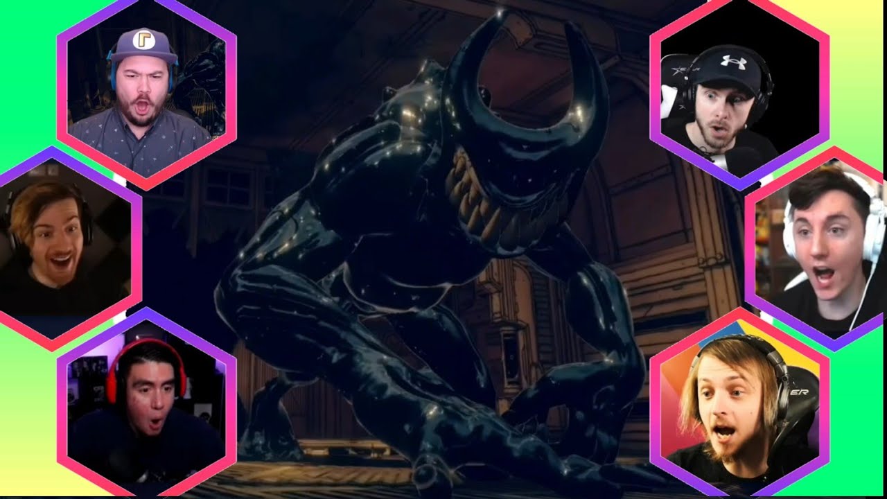 Реакция геймеров на: Игра за Чернильного Демона [Bendy and the Dark Revival]