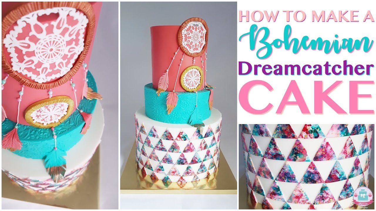 HOW TO MAKE A BOHEMIAN DREAMCATCHER CAKE | Abbyliciousz The Cake Boutique