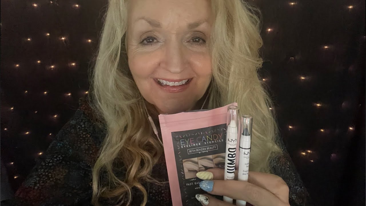 ASMR Doing Your Eyeliner Makeup With Stencils Personal Attention