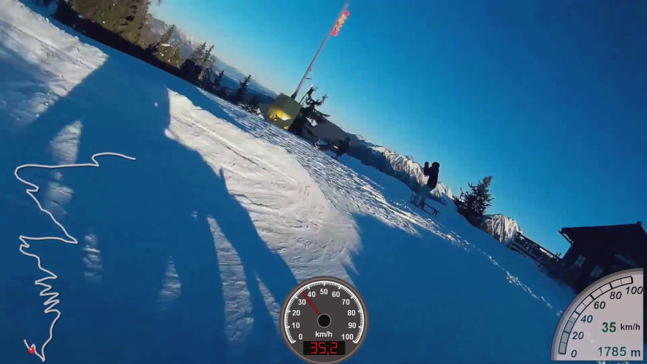 Schladming Hochwurzen - Rodeln  auf der 7km langen Rodelbahn am Neujahrstag 2017