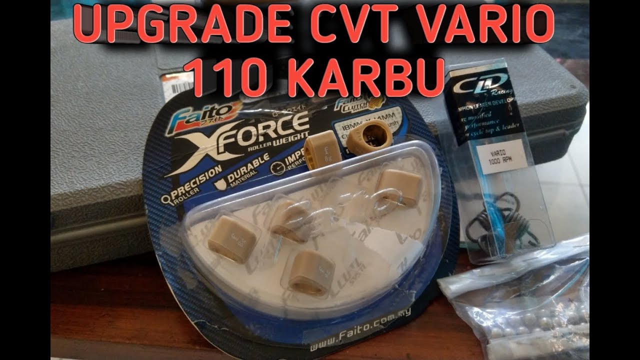 Vario Karbu 110 Ubgrade Roller Fatio 8gr+pully ganjel pelor Auto hilang gregek nya.