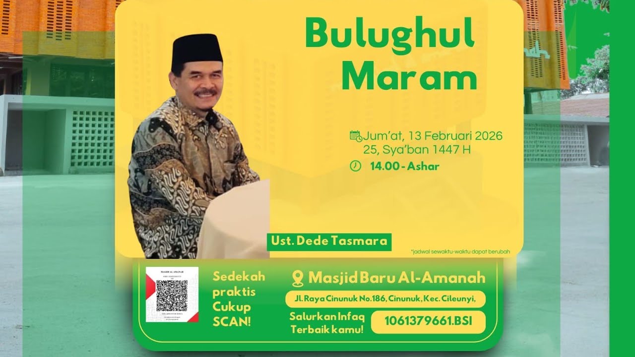 Live streaming KARIMA (kajian Rutin Mesjid Al -Amanah) Bersama Ust Dede Tasmara