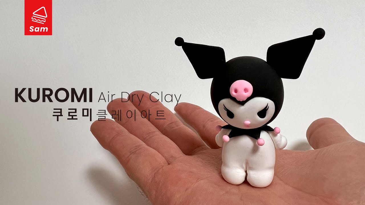KUROMI, Sanrio Character, soft polymer clay tutorial