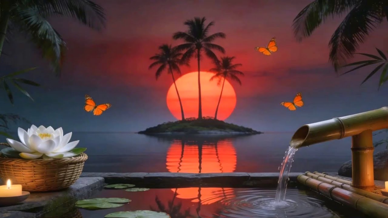 The Sound of Bamboo Water in a Zen Garden | Spa Music for Relaxation & Meditation