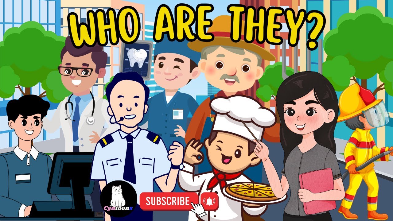 Who Are They? | Learn Jobs and Where They Work in English | Fun Learning for Kids & Beginners