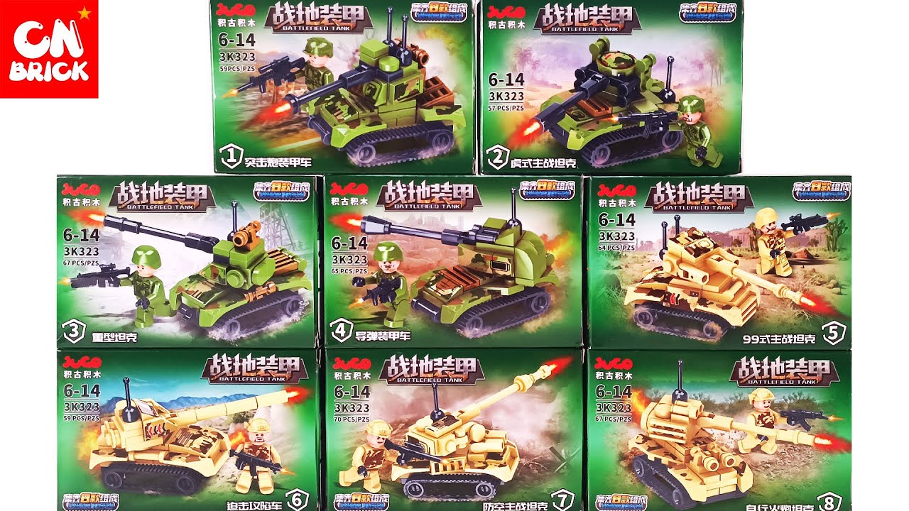 Lego Army Soldiers Tank 3k323 Unoffical Lego