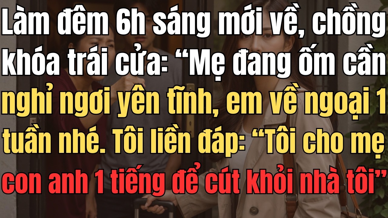 Làm Đêm 6h Sáng Mới Về, Chồng Khóa Trái Cửa “Mẹ Đang Ốm Cần Nghỉ Ngơi Yên Tĩnh, Em Về Ngoại Ở Tạm 1