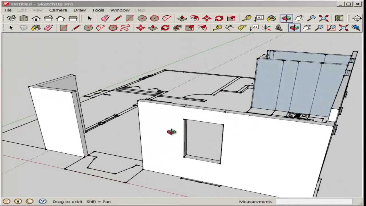 SketchUp: импорт и моделирование плана этажа AutoCAD