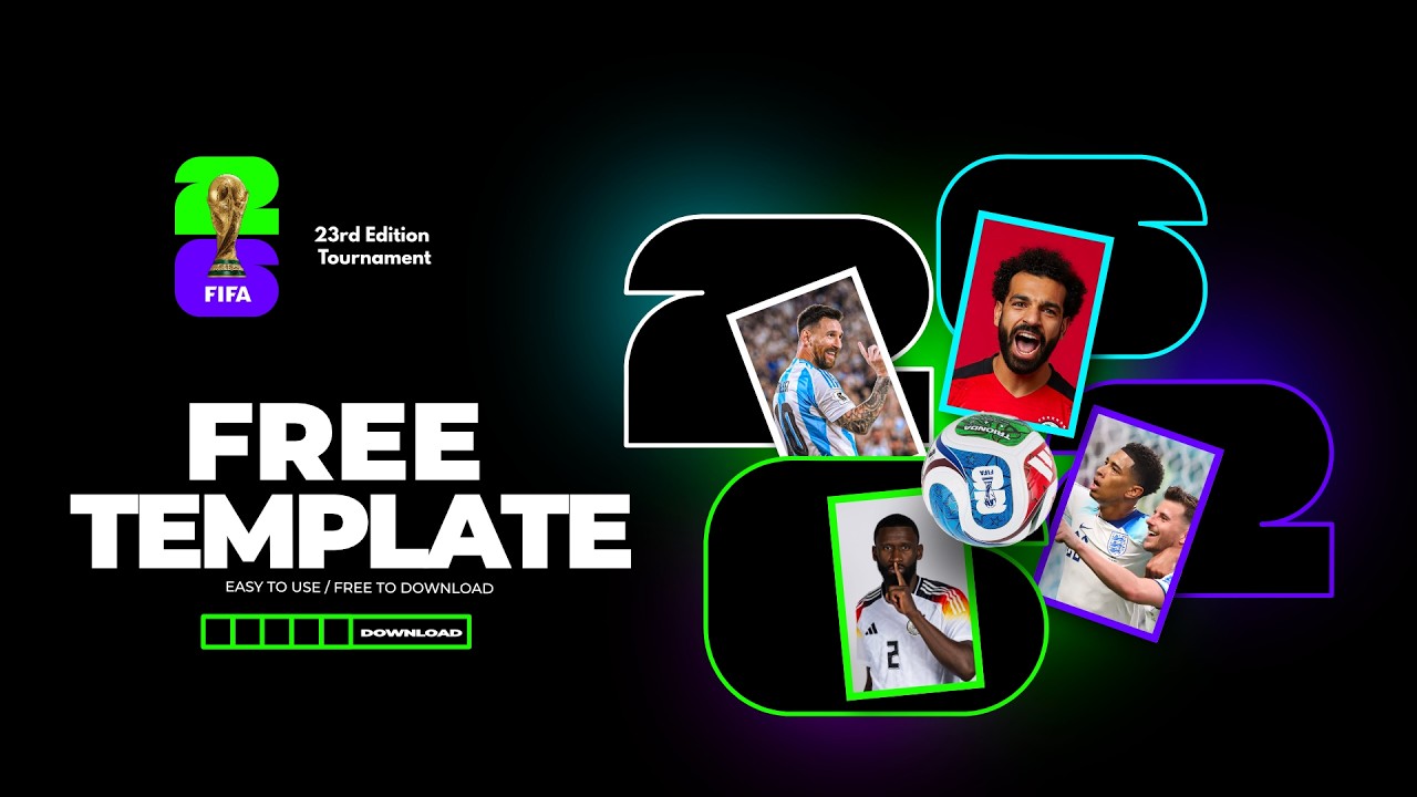 Fifa 26 DESIGN PACK FREE DOWNLOAD in Affinity By Canva & Photoshop