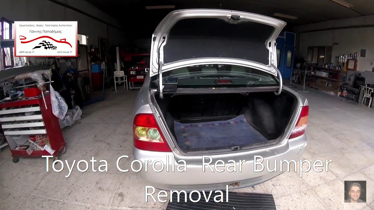Toyota Corolla 2000-2007  rear bumper removal