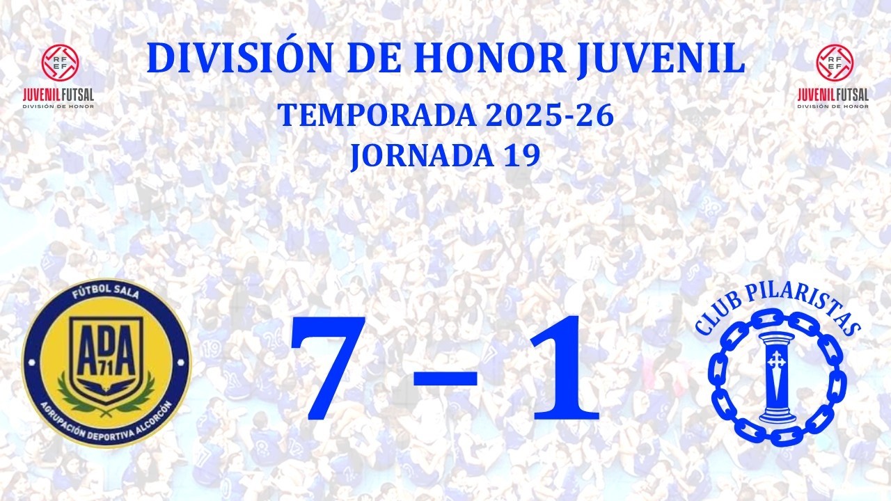 Temp. 25-26. J18: AD Alcorcón 7 - Pilaristas 1