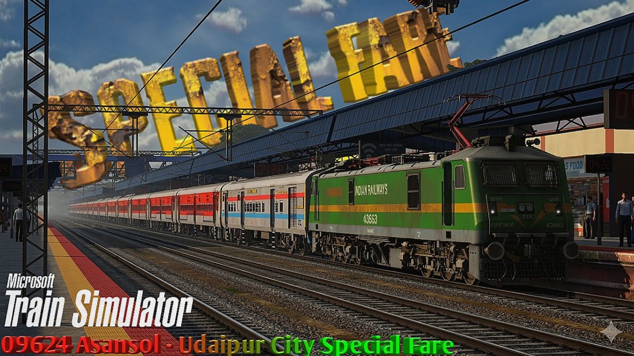MSTS LIVE | 09624 Asansol - Udaipur City SF Special Fare Festival Special Express | TGRR