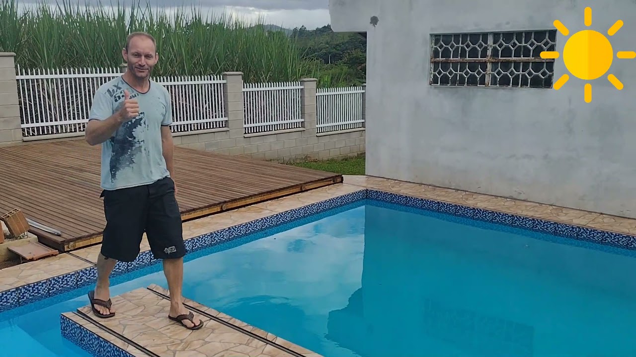 Deck de correr para cobertura de piscinas mais legal e top  do YouTube