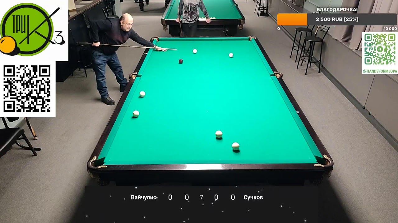 Русский Бильярд. Вайчулис 9-6 Сучков