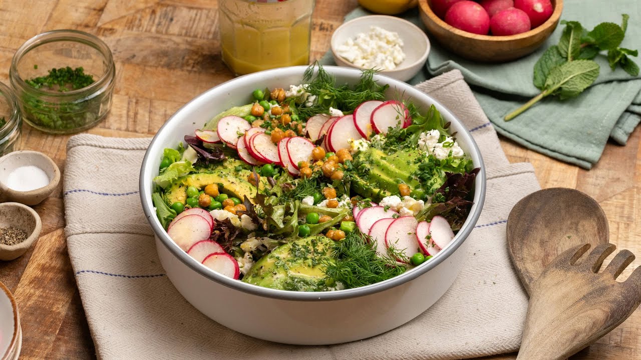 This Chickpea Salad Is Packed With Protein And Spring Flavors