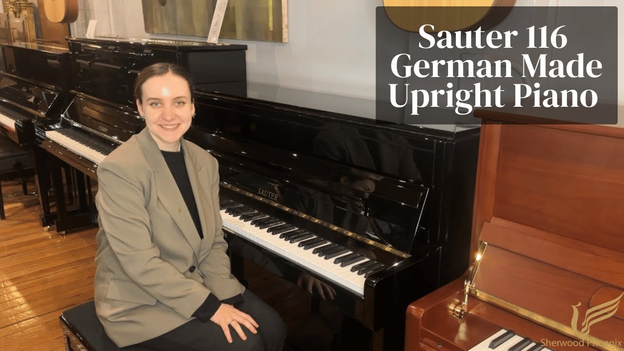 German Made Sauter 116 Upright Piano (c.2008) Black Gloss | Review & Demo | Sherwood Phoenix