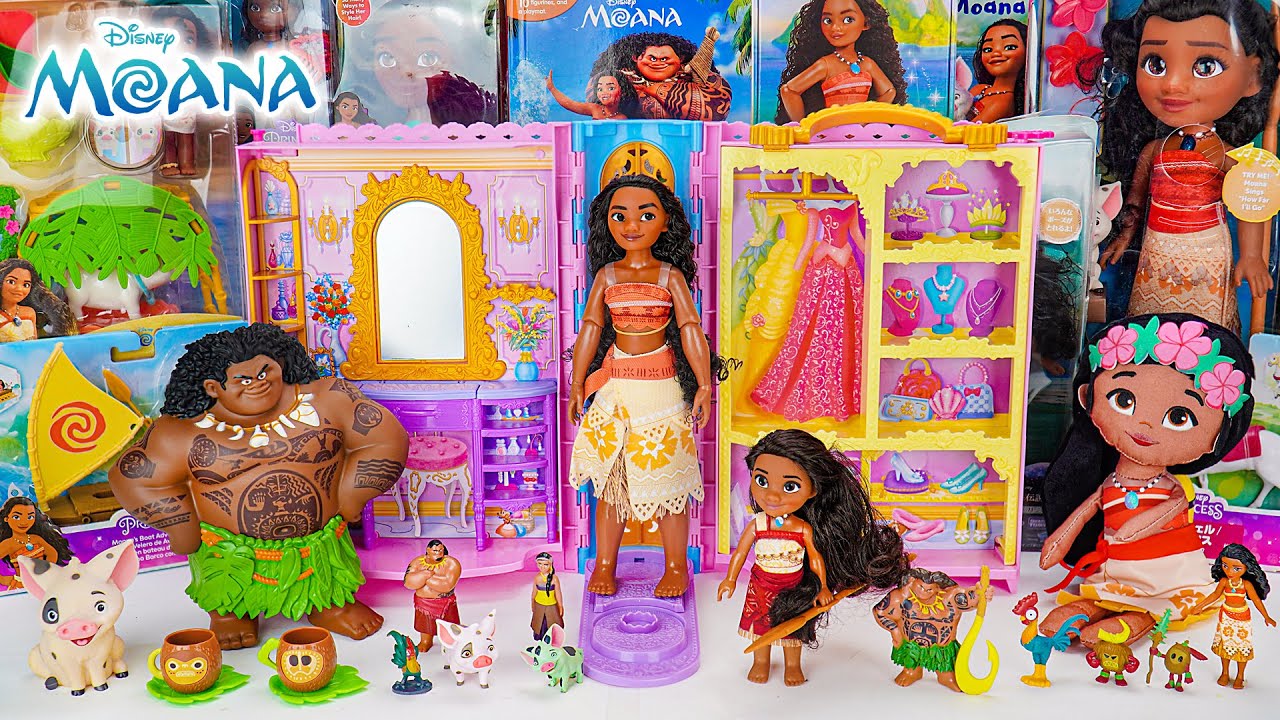90 Minutes with Disney Moana Toys Collection Unboxing | Disney Princess Moana Makeup and Dress Up