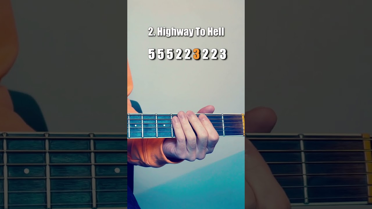 Highway To Hell (AC/DC) on ONE STRING #guitar #tutorial #beginners