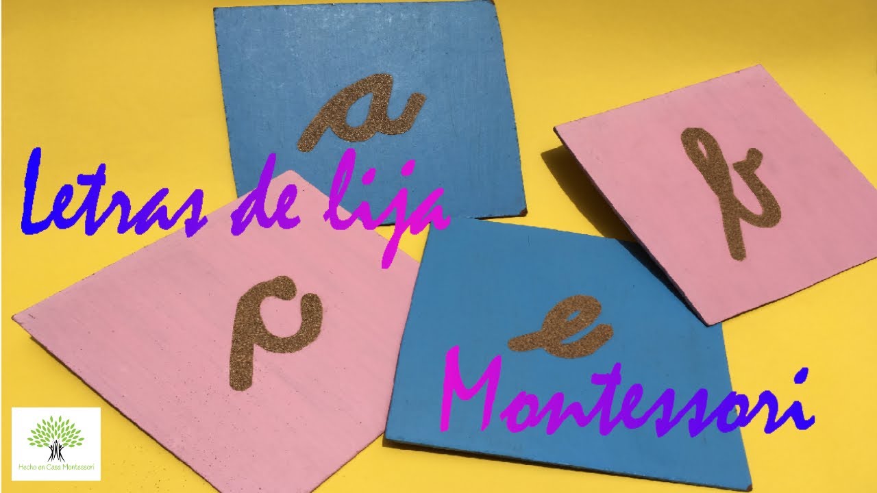 Letras de lija Montessori | Hecho en Casa Montessori